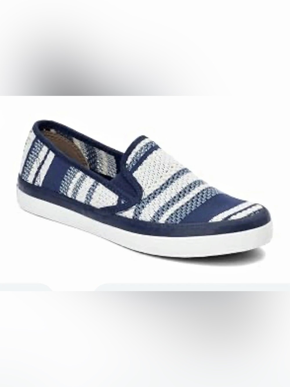 Sperry Seaside Striped Knit Striped Knit Slip-On Shoes Blue & White US 8